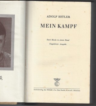 Historisches Buch Adolf Hitler Hochzeitsausgabe Ort Hassel bei Nienburg Weser 1943, Kriegsausgabe