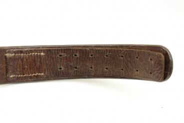 Ww2 Wehrmacht leather belt with a rare ALU clasp made by L + F