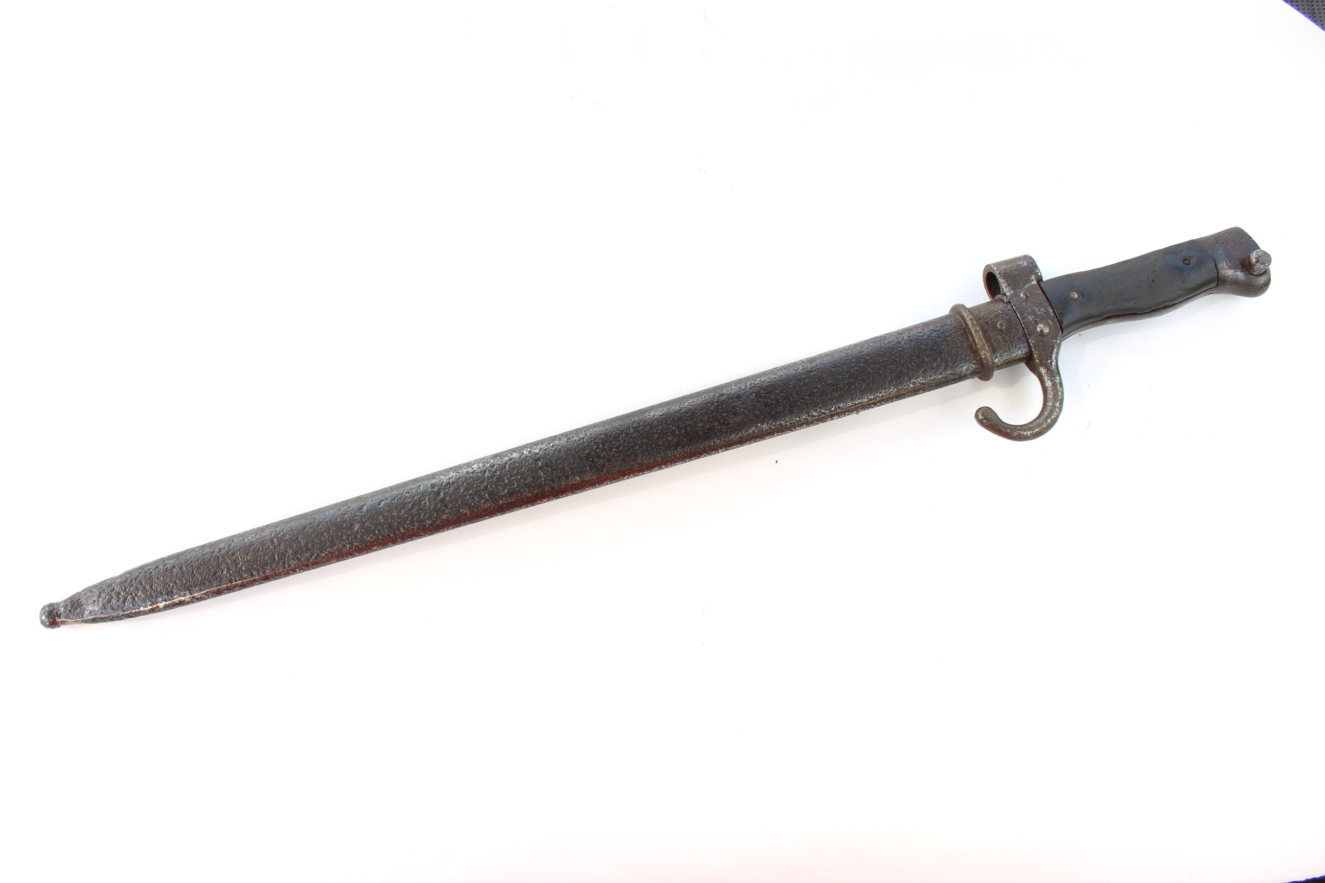 Original French Berthier bayonet pitted from with wear 1892, of model and signs