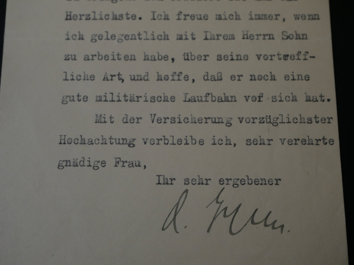 Autograph - Otto Geßler (1875-1955), einseitiger Brief von 1927 als Reichswehrminister