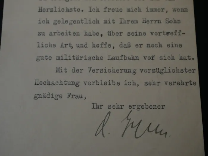 Autograph - Otto Geßler (1875-1955), einseitiger Brief von 1927 als Reichswehrminister