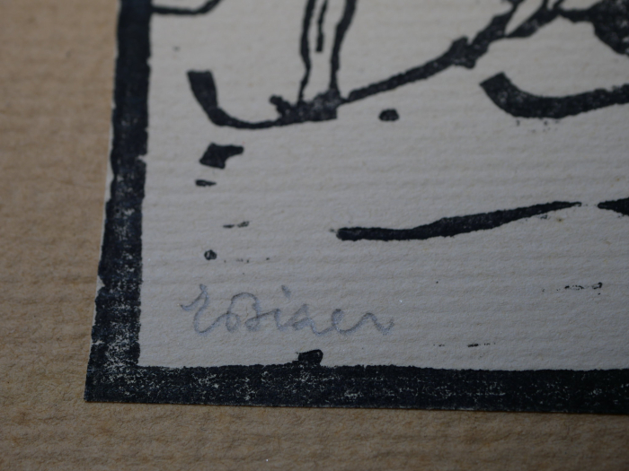 Autograph - Emil Bizer (1881-1957) deutscher Kunstmaler und Radierer, Vorsitzender der Badischen Secession