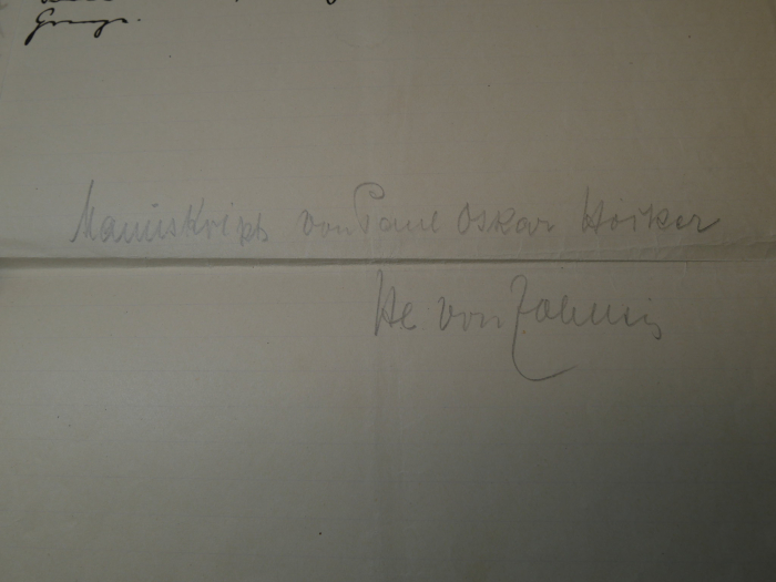 Autograph - Paul Oskar Höcker (1865 - 1944), Schriftsteller - eigenhändiges, dreieinhalbseitiges Manuskript