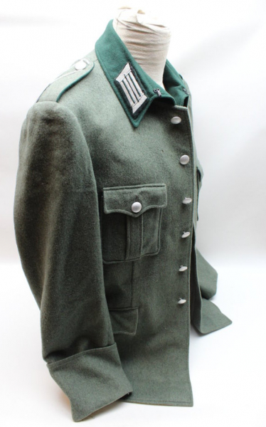  M36 Feldbluse Wehrmacht für Infanterie Theater Anfertigung mit originalen Kragenspiegeln