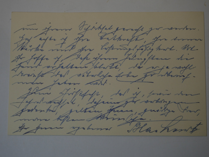 Autograph - Generaloberst Johannes Blaskowitz (1883 - 1948) - Generaloberst, Ritterkreuzträger mit Eichenlaub und Schwerter