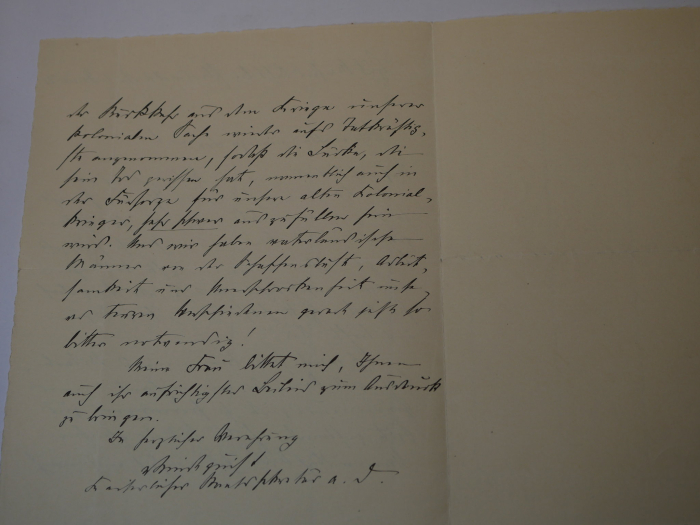 Autograph - Kolonialbeamter Friedrich von Lindequist (1862 - 1945) - Generalkonsul Deutsch-Südwestafrika