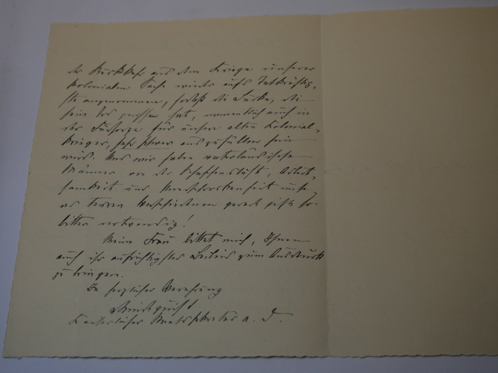 Autograph - Kolonialbeamter Friedrich von Lindequist (1862 - 1945) - Generalkonsul Deutsch-Südwestafrika