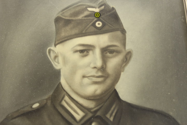 ww2, original pencil etching - picture - of a Wehrmacht soldier