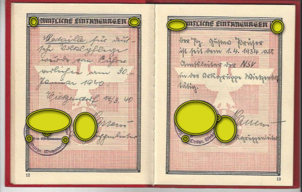 NSDAP membership book No. 2623760 for a man from Wietzendorf