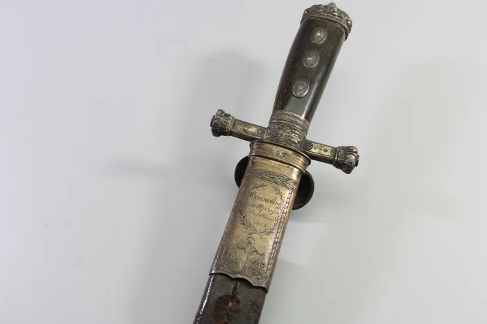 Bear Hunter / Hunting Sword with Silver Fittings 1853