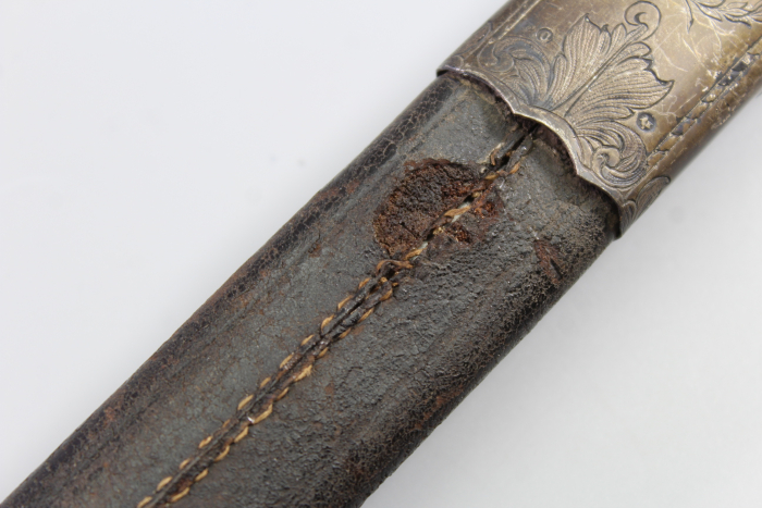 Ehrengeschenk – Herrschaftlicher Bärenfänger / Jagddegen mit Silberbeschlägen 1853