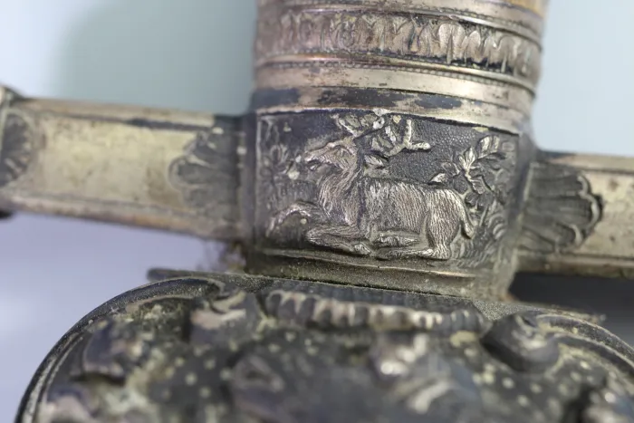 Bear Hunter / Hunting Sword with Silver Fittings 1853