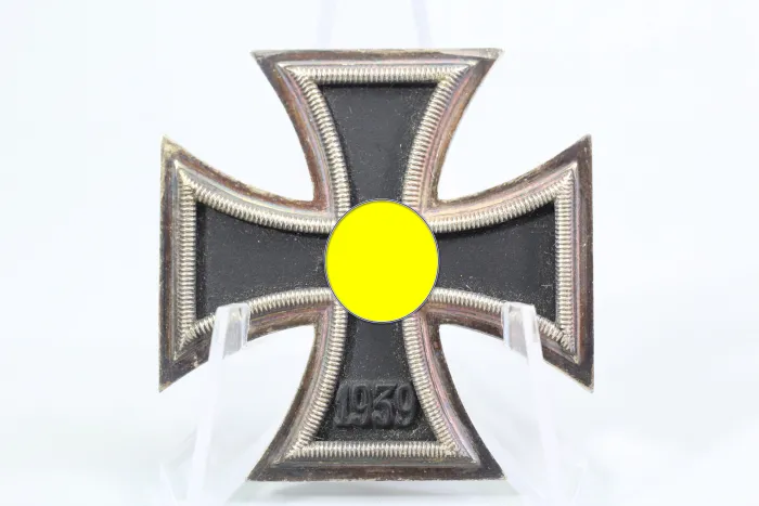 Eisernes Kreuz 1.Klasse 1939 Ek1 an Nadel "L/54" im Etui, Etui markiert