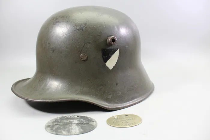 Original M18 Reichswehr Stahlhelm TJ66 C. Thiel & Söhne – Hpt. Walter – mit 2 Kurt-Walter-Marken