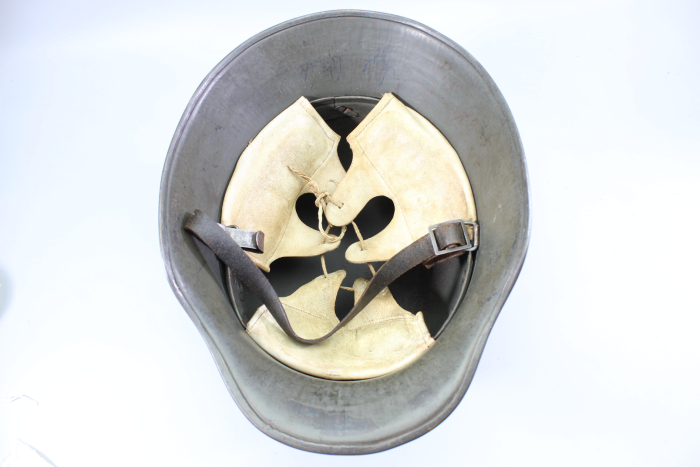 Original M18 Reichswehr Steel Helmet TJ66 C. Thiel & Söhne – Hpt. Walter – with 2 Kurt-Walter markings