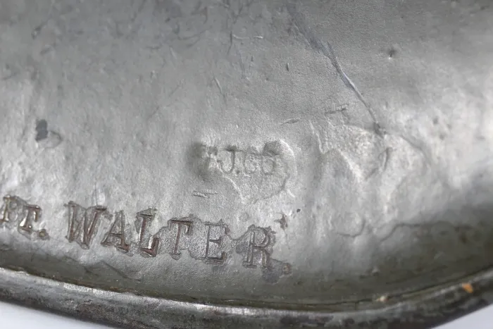 Original M18 Reichswehr Stahlhelm TJ66 C. Thiel & Söhne – Hpt. Walter – mit 2 Kurt-Walter-Marken