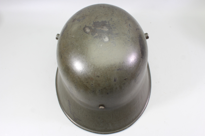 Original M18 Reichswehr Steel Helmet TJ66 C. Thiel & Söhne – Hpt. Walter – with 2 Kurt-Walter markings