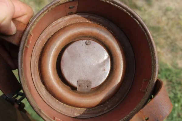 Ww1, ww2 EM 0.8 m range finder in a leather case, French, EM leather-covered