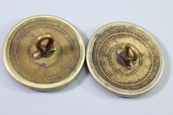 2x original Metall Uniform Knopf Uniformknopf mit Monogramm Buchstabe B