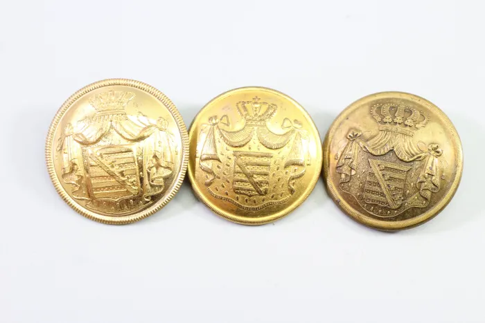 Original metal uniform button, uniform button for Saxon uniforms