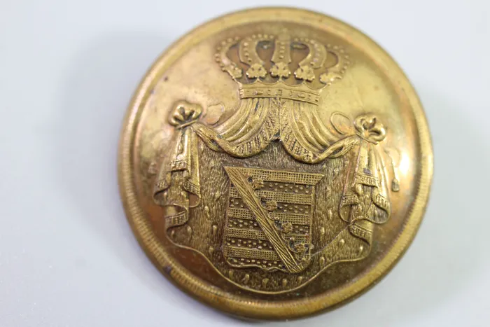 Original metal uniform button, uniform button for Saxon uniforms