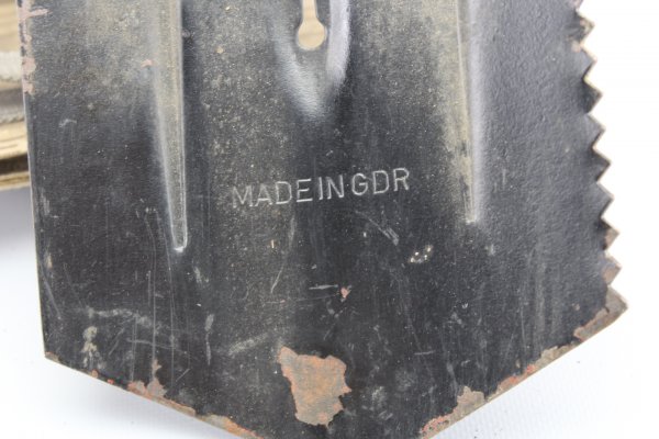 GDR NVA folding spade, marked Made in GDR