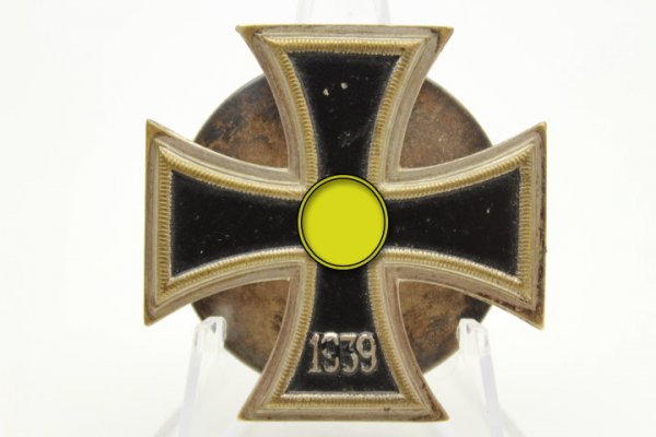 EK1 Eisernes Kreuz 1. Klasse an Schraubscheibe, Schinkel Stück Otto Schickle Pforzheim, Schinkelstück 2 teilig