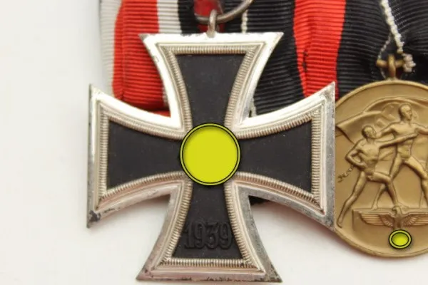 EK2 Eisernes Kreuz 2. Klasse Ordensschnalle für einen Wehrmacht Angehörigen