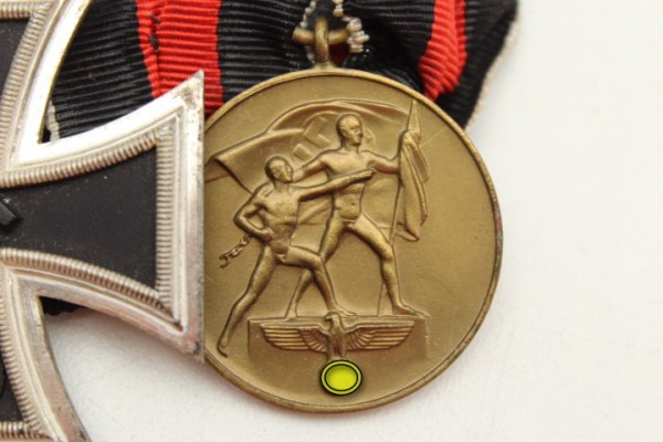 EK2 Eisernes Kreuz 2. Klasse Ordensschnalle für einen Wehrmacht Angehörigen