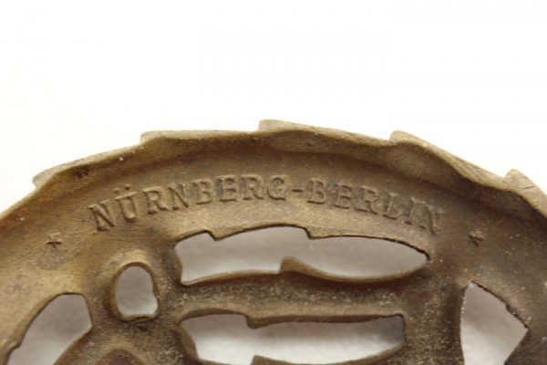 DRL sports badge in bronze, L. CHR. Lauer Nuremberg - Berlin