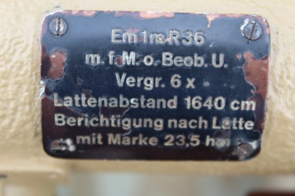 Ww2 Wehrmacht Entfernungsmesser EM 1m R 36, Raumbild Entfernungsmesser DAK, Südfront Hersteller SAG