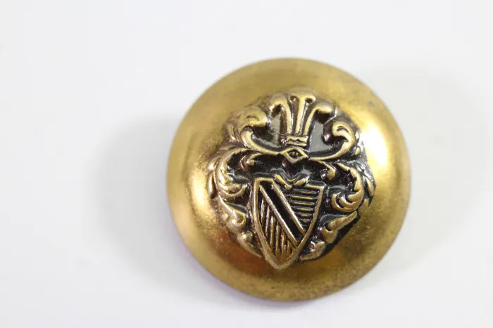 Livery uniform button, metal button, uniform button, from an old uniform tailor's shop, original piece