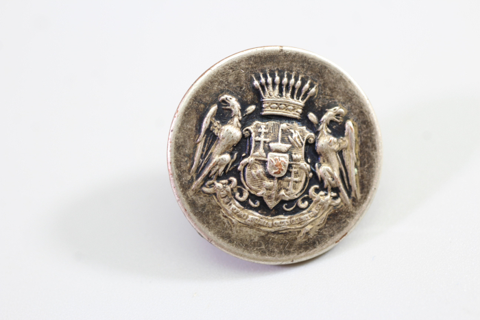 Livery uniform button, metal button, uniform button, from an old uniform tailor's shop, original piece