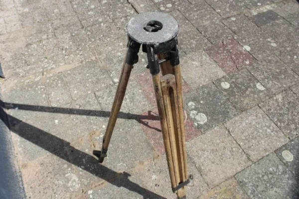 Ww2 Wehrmacht wooden tripod for reconnaissance / theodolite manufacturer Fennel Kassel