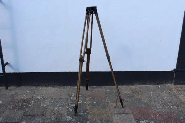 Ww2 Wehrmacht wooden tripod for reconnaissance / theodolite manufacturer Fennel Kassel