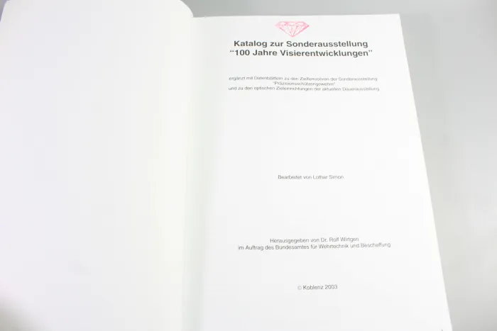 Katalog zur Sonderausstellung „100 Jahre Visierentwicklung“ – WTS Koblenz