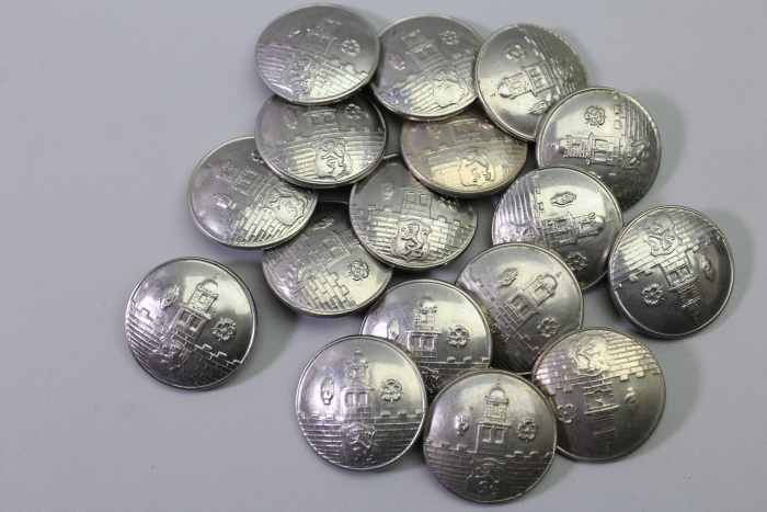 Livree Uniformknopf Knopf mit Stadtwappen aus Metall, Uniform Knopf, Preis pro Knopf