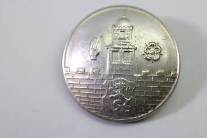 Livery uniform button with city crest, metal, uniform button, price per button