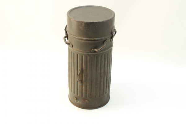 Wehrmacht gas mask box with manufacturer and date, WaA stamp,