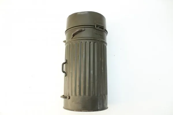 Wehrmacht gas mask box with manufacturer and date, John AG 1934