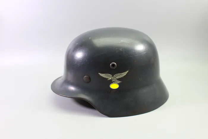 Original Wehrmacht steel helmet M35 Luftwaffe SE66 double emblem