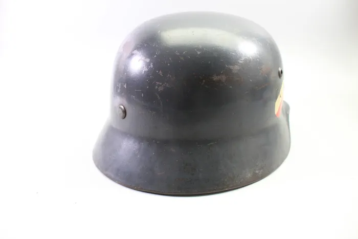 Original Wehrmacht steel helmet M35 Luftwaffe SE66 double emblem