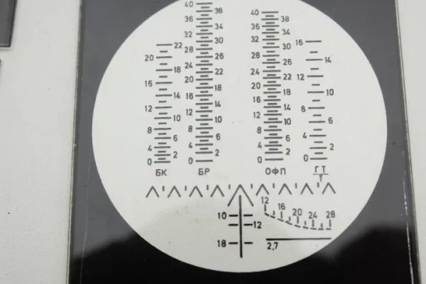 Tank shelling calculator with 5 target plates