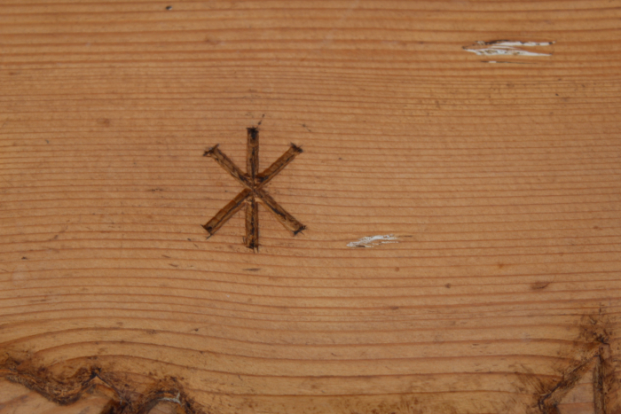 Sippentruhe mit Lebensbaum und Ruhnen in Kategorie Antiquitäten