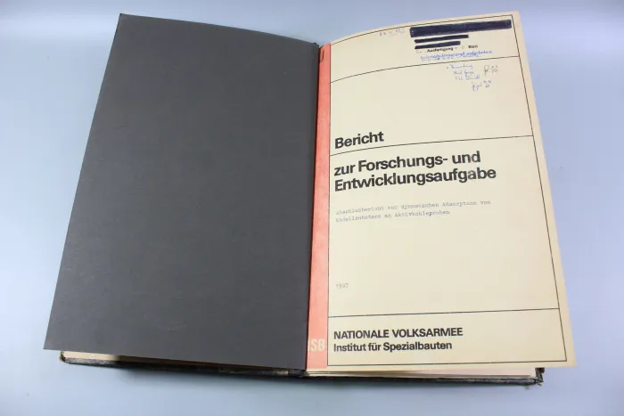 Geheime Verschlusssache der DDR, Bericht Kampfstoffe