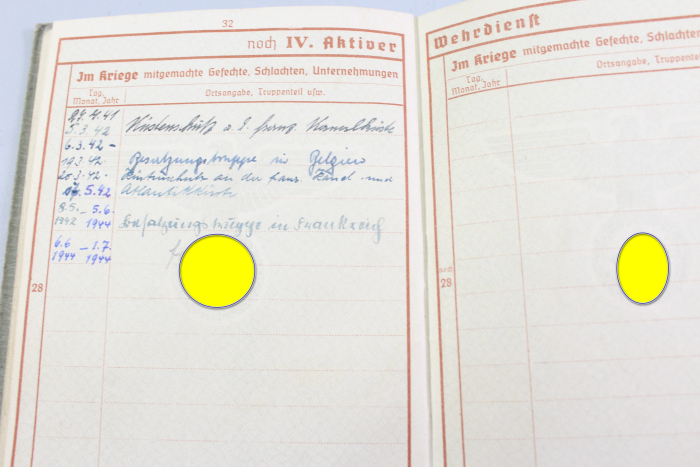 Army Service Record – 340th Infantry Division / IR 763 – Andreas von Klopotek – 1941, Missing