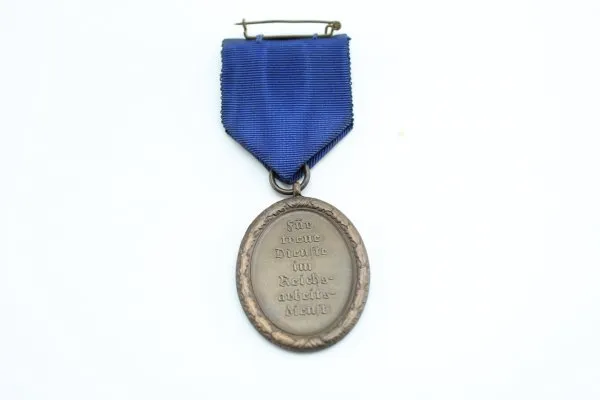 RAD service award for men, 4th level on a ribbon, with a pin system on the back