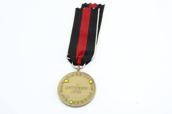 Medal in memory of October 1, 1938 (Sudetenland Medal)