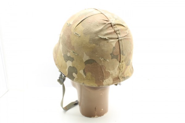 Ww2 US-Helm, Gefechtshelm mit Tarnbezug und Liner Innenhelm