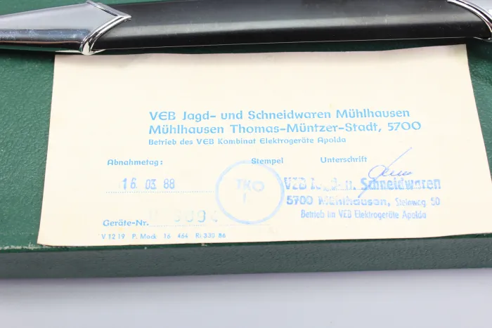 Originaler NVA Offiziersdolch der Landstreitkräfte mit Gehänge + nummerngleichen Karton